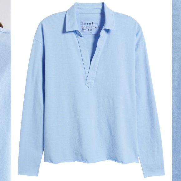 Frank & Eileen Tee Lab Patrick Popover Henley in Saltwater size M - Picture 6 of 13